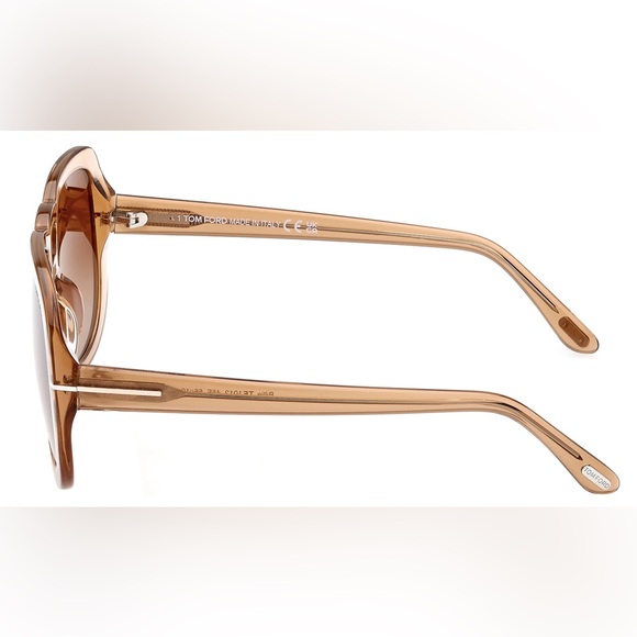 NEW FT1012/S 45F TOM FORD BILLIE TF1012 45F WOMEN BROWN SQUARE SUNGLASSES - Picture 6 of 7